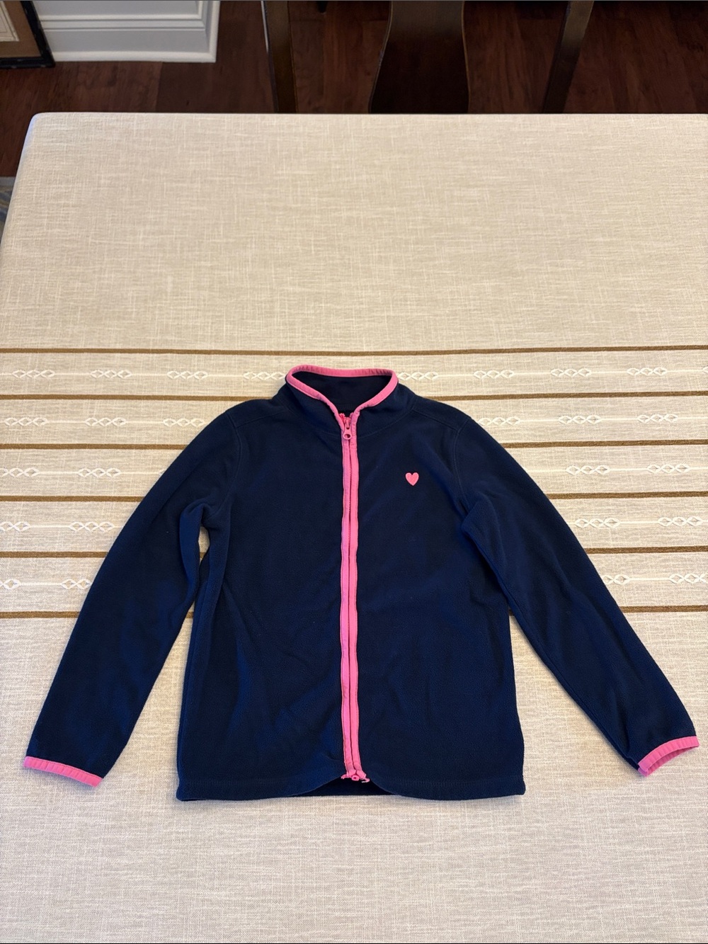 OshKosh B'gosh Navy and Pink Fleece Zip Jacket